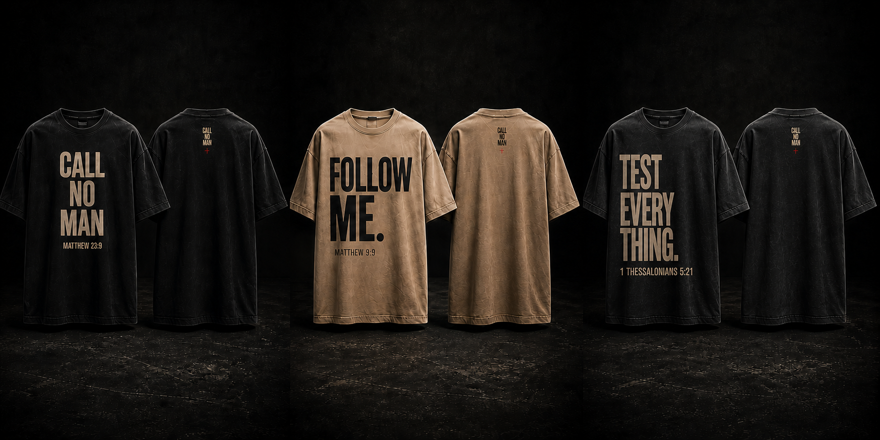 CALL NO MAN Christian t-shirt inspired by Matthew 23:9